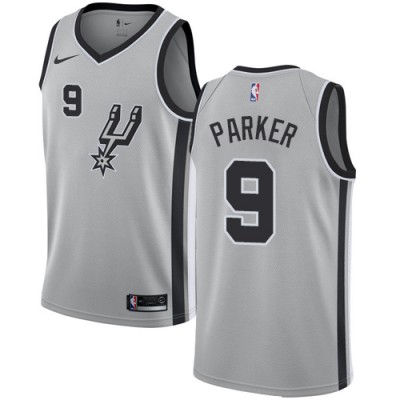Nike San Antonio Spurs #9 Tony Parker Silver Youth NBA Swingman Statement Edition Jersey